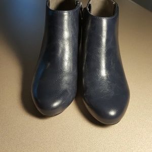 Dark  navy  booties, brand new.